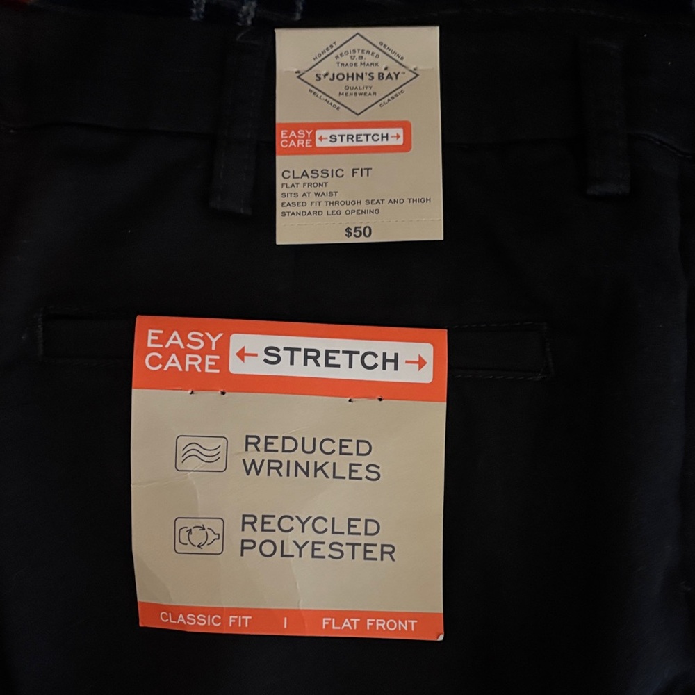St. John's Bay Easy Care Black Pants